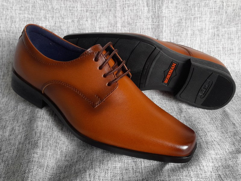 Zapatos Derby de punta dubay para hombre, color cobre, pintados a mano (ID#C046-COBRE)
