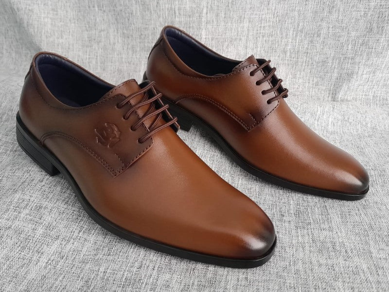 Zapatos Derby de punta americana para hombre en color apache, pintados a mano (ID#RK46-APACHE)