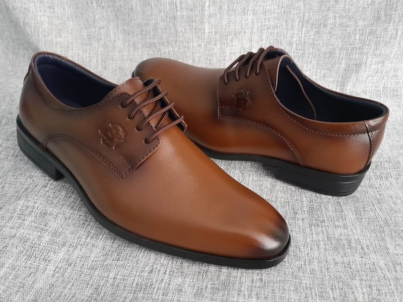 Zapatos Derby de punta americana para hombre en color apache, pintados a mano (ID#RK46-APACHE)