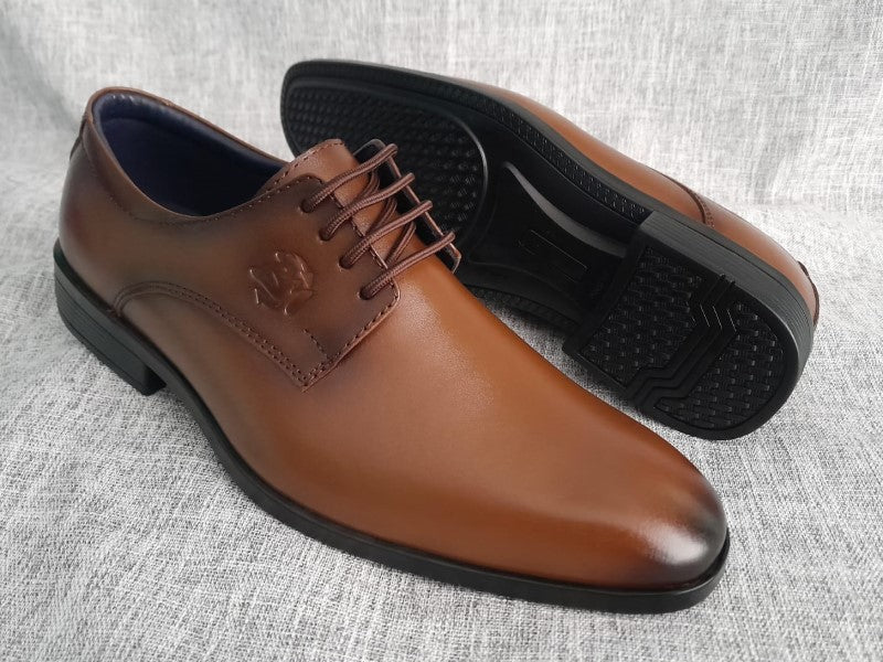 Zapatos Derby de punta americana para hombre en color apache, pintados a mano (ID#RK46-APACHE)