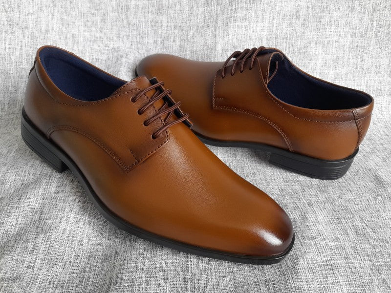 Zapatos Derby de punta americana para hombre en color apache, pintados a mano (ID#RK46-APACHE)